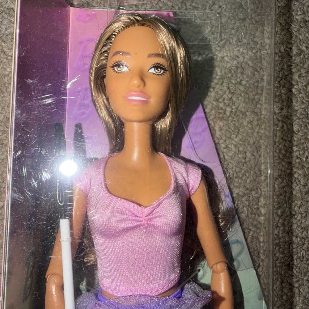 Mattel Barbie Fashionistas Doll #228 Blind AFB With Cane&Sunglasses New In Box - Picture 5 of 6